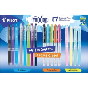 image:imagePilot FriXion Assorted Erasable Gel Ink Pens Marker Pens amp Highlighters Pack of 17 Assorted Colors