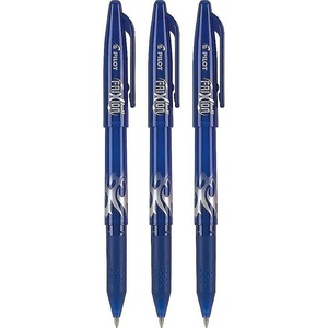 image:imagePilot FriXion Ball Erasable amp Refillable Gel Ink Pens Fine Point 07 mm Pack of 3 BlackBlue