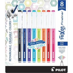 image:imagePilot FriXion Fineliner Erasable Marker Pens Fine Point 07 mm Pack of 12 Assorted Colors Erasable Pens  Ideal for School Journaling amp Office WritingAssorted 8