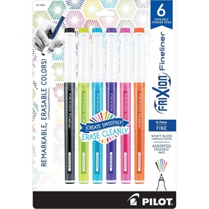 image:imagePilot FriXion Fineliner Erasable Marker Pens Fine Point 07 mm Pack of 12 Assorted Colors Erasable Pens  Ideal for School Journaling amp Office WritingVivid 6
