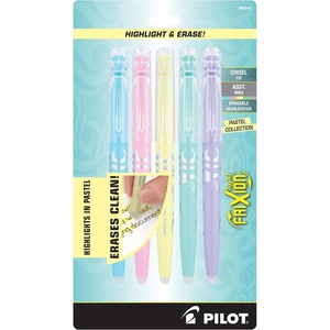 image:imagePilot FriXion Light Pastel Collection Erasable Highlighters Chisel Tip Highlighter Pens Assorted Color Inks 5Pack