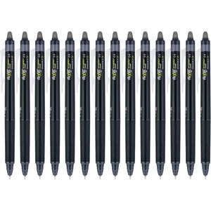 image:imagePilot FriXion Synergy Clicker Erasable Refillable Retractable Gel Ink Pens Extra Fine Point 05 mm Pack of 14 Blue FriXion Erasable Pens 05  Ideal for School amp Office WritingBlack