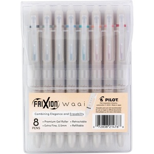 image:imagePilot FriXion Waai Erasable Gel Pens 8Pack Pouch Extra Fine Point 05 mm Assorted Colors FriXion Erasable Pens  For School Journaling amp Office Writing