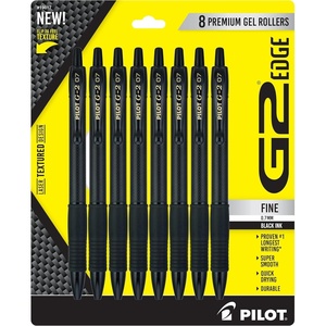 image:imagePilot G2 Edge Premium Gel Roller Pens Fine Point 07 mm Gel Pens Black Ink Pack of 8 Count Pack of 1  Ideal for School Journaling amp Office WritingBlack 8