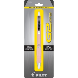 image:imagePilot G2 Limited Refillable amp Retractable Gel Pen Fine Point Rose Gold Barrel 07 mm Black Ink Single PenRose Gold