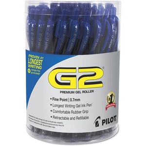 image:imagePilot G2 Premium Gel Pen Convenience Pack Retractable Fine 07 mm Blue Ink Blue Barrel 36Pack
