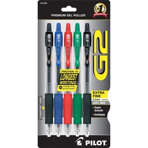 image:imagePilot G2 Premium Refillable amp Retractable Rolling Ball Gel Pens Fine Point 07 mm 6 Black amp 4 Blue Ink Pens 10PackAssorted