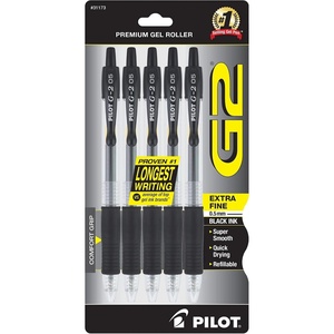 image:imagePilot G2 Premium Refillable amp Retractable Rolling Ball Gel Pens Fine Point 07 mm 6 Black amp 4 Blue Ink Pens 10PackBlack