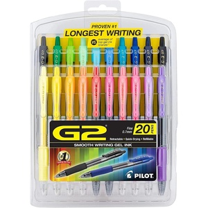 image:imagePilot G2 Premium Refillable and Retractable Rolling Ball Colored Gel Pens Fine Point 07mm Assorted Fashion Color Inks 20PackAssorted Bright