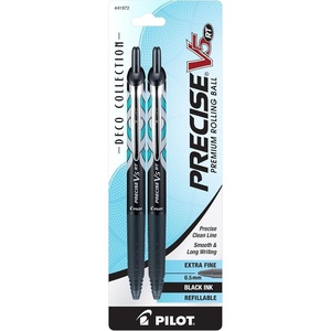 image:imagePilot Precise V5 RT Deco Collection Refillable amp Retractable Liquid Ink Rolling Ball Pens Extra Fine Point 05 mm Black Pack of 22 Count Pack of 1