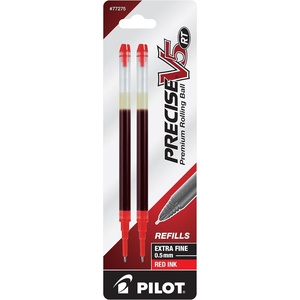 image:imagePilot Precise V5 RT Liquid Ink Refills Extra Fine Point 05 mm Black Pack of 2Red