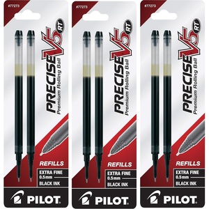 image:imagePilot Precise V5 RT Liquid Ink Refills Extra Fine Point 05 mm Black Pack of 6Black