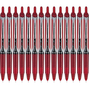 image:imagePilot Precise V5 RT Refillable amp Retractable Rollerball Pens Extra Fine Point Pens 05 mm Red Pack of 14  Ideal for School Journaling amp Office Writing14 Count Pack of 1
