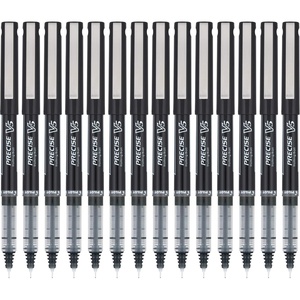 image:imagePilot Precise V5 Rollerball Pens Extra Fine Point 05 mm Blue Pens Blue Pack of 14  Ideal for School Journaling amp Office WritingBlack