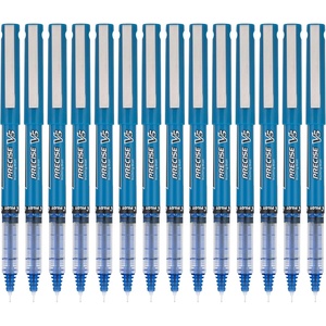 image:imagePilot Precise V5 Rollerball Pens Extra Fine Point 05 mm Blue Pens Blue Pack of 14  Ideal for School Journaling amp Office WritingBlue
