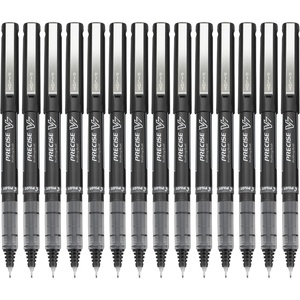 image:imagePilot Precise V7 Capped Liquid Ink Rollerball Pens Fine Point 07 mm Blue Ink Pens Pack of 14  Ideal for School Journaling amp Office WritingBlack