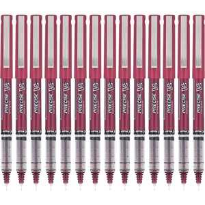 image:imagePilot Precise V7 Capped Liquid Ink Rollerball Pens Fine Point 07 mm Blue Ink Pens Pack of 14  Ideal for School Journaling amp Office WritingBurgundy