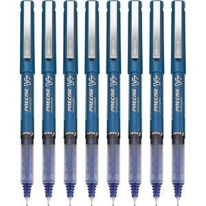 image:imagePilot Precise V7 Capped Liquid Ink Rollerball Pens Fine Point 07 mm Blue Ink Pens Pack of 8  Ideal for School Journaling amp Office Writing