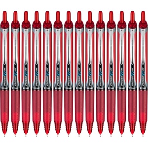 image:imagePilot Precise V7 RT Refillable amp Retractable Liquid Ink Rolling Ball Pens Fine Point 07 Mm Red 14PackRed