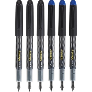 image:imagePilot Precise Varsity PreFilled Fountain Pens Medium Point 1 mm Stainless Steel Nib BlackBlue 6PackBlack  Blue