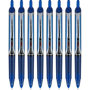 image:imagePILOT Precise V5 RT Refillable amp Retractable Liquid Ink Rolling Ball Pens Extra Fine Point 05mm Blue 8Pack 15328Blue