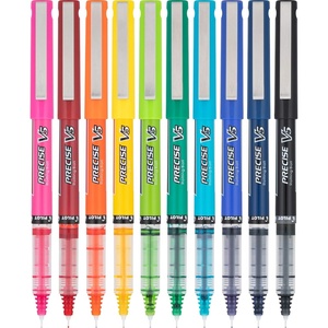 image:imagePILOT Precise V5 Stick Liquid Ink Rolling Ball Stick Pens Extra Fine Point 05mm Assorted Ink Colors 10Pack 12562