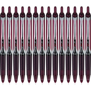 image:imagePilot Precise V5 RT Refillable amp Retractable Rolling Ball Pens Extra Fine Point 05 mm Burgundy Pack of 14Burgundy
