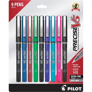 image:imagePilot Precise V7 Capped Liquid Ink Rollerball Pens Fine Point Ink Pens 07 mm Colored Pens Limited Edition Assorted Colors Pack of 9  Ideal for School Journaling amp Office Writing9 Count Pack of 1