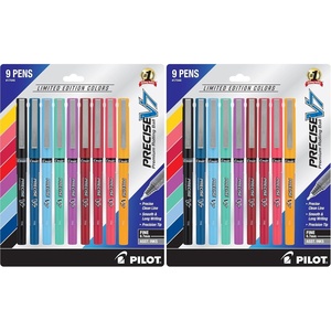 image:imagePilot Precise V7 Capped Liquid Ink Rollerball Pens Fine Point Ink Pens 07 mm Colored Pens Limited Edition Assorted Colors Pack of 9  Ideal for School Journaling amp Office WritingPack of 18