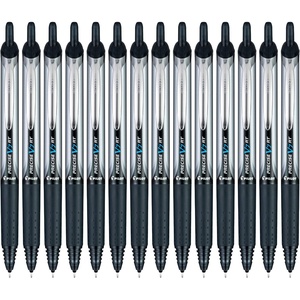 image:imagePilot Precise V7 RT Refillable amp Retractable Liquid Ink Rollerball Pens Black Ink Pens Fine Point 07 mm 14Pack  Ideal for School Journaling and Office WritingBlack