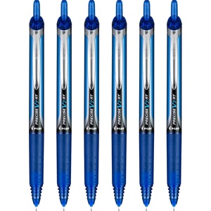 image:imagePilot Precise V7 RT Refillable amp Retractable Liquid Ink Rollerball Pens Black Ink Pens Fine Point 07 mm 6Pack  Ideal for School Journaling and Office WritingBlue