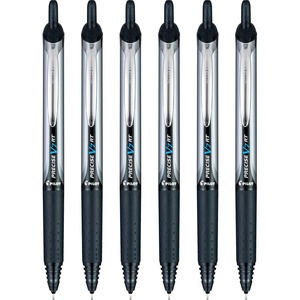 image:imagePilot Precise V7 RT Refillable amp Retractable Liquid Ink Rollerball Pens Black Ink Pens Fine Point 07 mm 6Pack  Ideal for School Journaling and Office WritingBlack