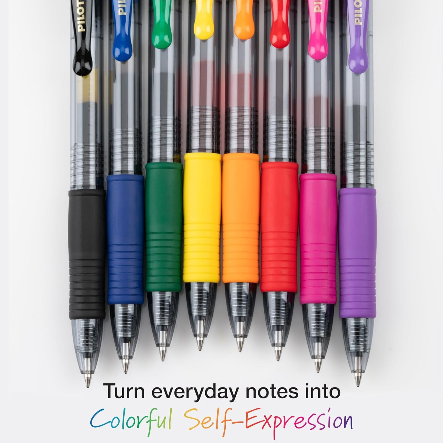 image:imagePilot G2 Premium Gel Roller Pens Rainbow Gel Pens G2 Rainbow Colors Pack 15 Pack Pouch Fine Point 07 mm AssortedAssorted 8