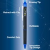 image:imagePilot FriXion Synergy Clicker Erasable Refillable Retractable Gel Ink Pens Extra Fine Point 05 mm Pack of 8 Black FriXion Erasable Pens 05  Ideal for School amp Office WritingBlue