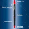 image:imagePilot FriXion Synergy Clicker Erasable Refillable Retractable Gel Ink Pens Extra Fine Point 05 mm Pack of 8 Black FriXion Erasable Pens 05  Ideal for School amp Office WritingRed