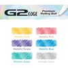 image:imagePilot G2 Edge White Assorted Metallic Inks Premium Gel Roller Pens Sensory Writing Experience 6ct box Fine Point 07 mm