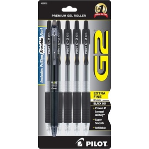 image:imagePilot G2  FriXion Synergy Companion Pack 05mm Extra Fine Point Black Ink Premium Gel Roller 6 Pack  for School Office and Business Use