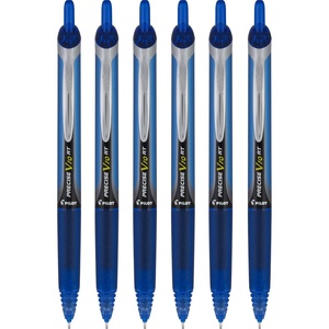 image:imagePilot Precise V10 RT Retractable Liquid Ink Rollerball Pens Bold Point 10mm Blue Ink 6 Count