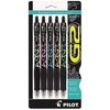 image:imagePilot 31373 G2 Fashion Premium Retractable Gel Ink Pen Black InkAsst Barrels7mm 5Pack PIL31373