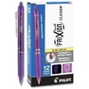 image:imagePilot FriXion Clicker Erasable Gel Pens Fine Point Pens 07 mm Pack of 12 Purple12 Count Pack of 1