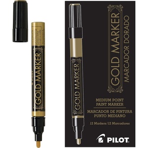 image:imagePILOT Extra Fine Point Permanent Markers Marker Pens Silver Ink 1 CountGold